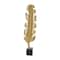 33" Gold Aluminum Bird Feather Sculpture with Black Marble Base